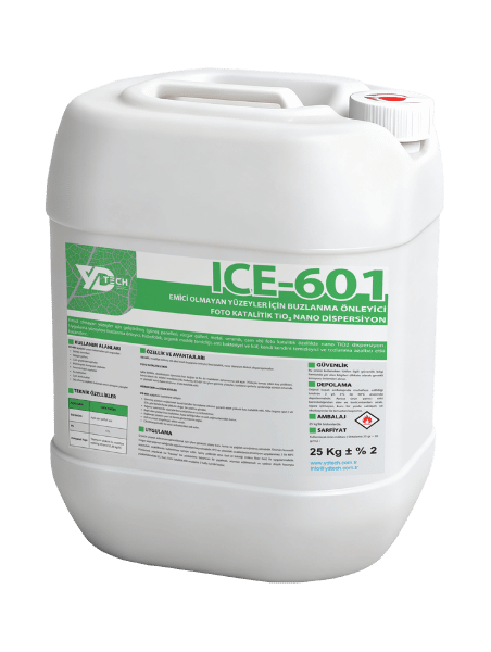 YD Tech ICE-601 Emici Olmayan Yüzeyler İçin Buzlama Önleyici Foto Katalitik TiO₂ Nano Dispersiyon