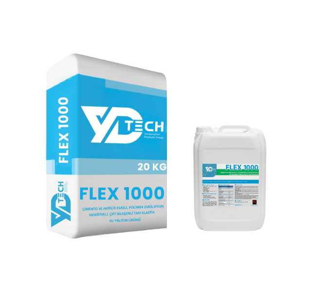 Çimonta ve Akrilik esaslı, Polimer emülsiyon modifyeli Çift bileşenli tam elastik su yalıtım ürünü